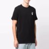 FW21 Camiseta de manga corta con diseño de flecha multicolor degradado, versión estándar, negro