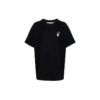 FW21 Camiseta de manga corta con estampado de Caravaggio, corte holgado, negro
