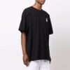 FW21 Camiseta de manga corta con estampado de Caravaggio, corte holgado, negro
