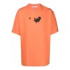 FW21 Camiseta de manga corta holgada con estampado de flechas y rotulador gigante