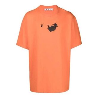 FW21 Camiseta de manga corta holgada con estampado de flechas y rotulador gigante FW21 Camiseta de manga corta holgada con estampado de flechas y rotulador gigante