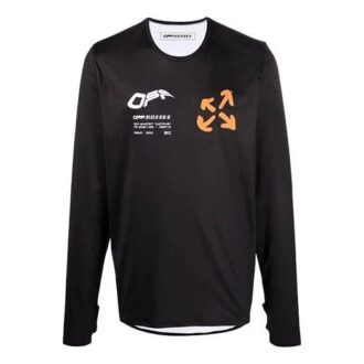 FW21 Camiseta de manga larga holgada con estampado del logotipo Active, color negro FW21 Camiseta de manga larga holgada con estampado del logotipo Active, color negro
