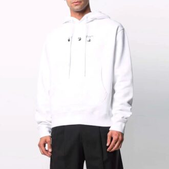 FW21 Camiseta de manga larga para hombre con estampado de Arrows, color blanco