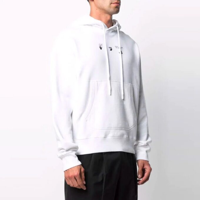 FW21 Camiseta de manga larga para hombre con estampado de Arrows, color blanco