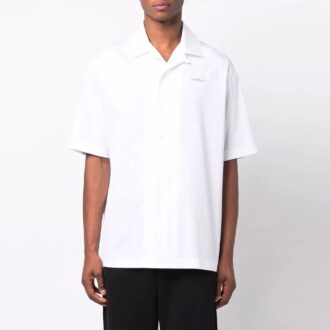 FW21 Camiseta de pantalón corto con logo, corte holgado, color blanco
