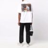 FW21 Camiseta de pantalón corto con logo, corte holgado, color blanco