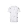 FW21 Camiseta de Pantalones Cortos con cuello redondo y estampado completo del logotipo, versión estándar, blanco