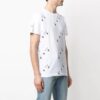 FW21 Camiseta de Pantalones Cortos con cuello redondo y estampado completo del logotipo, versión estándar, blanco