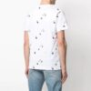 FW21 Camiseta de Pantalones Cortos con cuello redondo y estampado completo del logotipo, versión estándar, blanco