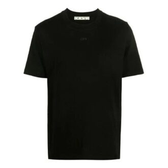 FW21 Camiseta de Pantalones Cortos con cuello redondo y estampado de flechas, versión básica, color negro FW21 Camiseta de Pantalones Cortos con cuello redondo y estampado de flechas, versión básica, color negro