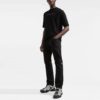 FW21 Camiseta de Pantalones Cortos con cuello redondo y estampado de flechas, versión básica, color negro
