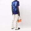 FW21 Camiseta de Pantalones Cortos con cuello redondo y estampado de flechas, versión estándar, azul