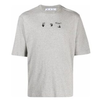 FW21 Camiseta de pantalones cortos con cuello redondo y estampado del logotipo de Arrows, versión estándar, gris FW21 Camiseta de pantalones cortos con cuello redondo y estampado del logotipo de Arrows, versión estándar, gris