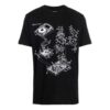 FW21 Camiseta estampada de cuello redondo y pantalones cortos, versión negra