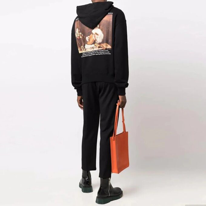 FW21 Caravaggio Painting Versión básica de color liso Negro