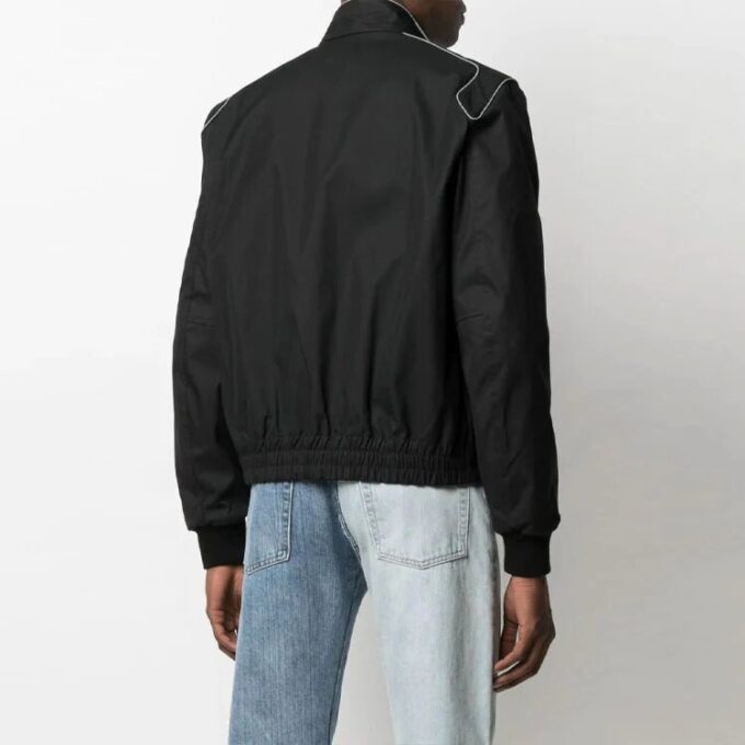 FW21 Chaqueta aviador con logotipo, versión negra