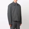 FW21 Chaqueta con solapa y cremallera, color liso, versión gris