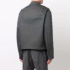 FW21 Chaqueta con solapa y cremallera, color liso, versión gris