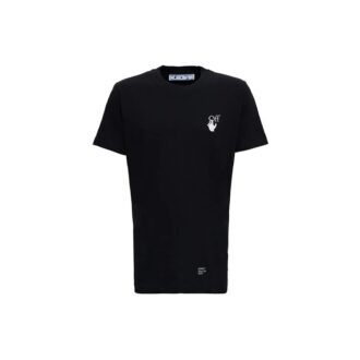 FW21 Con letras impresas, cuello redondo y pantalones cortos, versión en negro FW21 Con letras impresas, cuello redondo y pantalones cortos, versión en negro