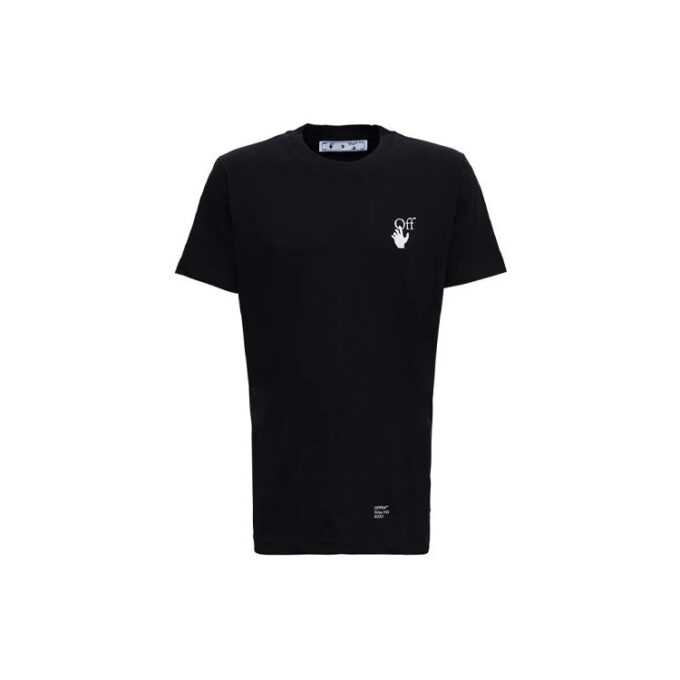 FW21 Con letras impresas, cuello redondo y pantalones cortos, versión en negro