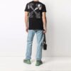FW21 Con letras impresas, cuello redondo y pantalones cortos, versión en negro