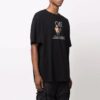 FW21 Cuello redondo con estampado de logotipo divertido, corte holgado, negro