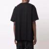 FW21 Cuello redondo con estampado de logotipo divertido, corte holgado, negro