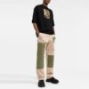 FW21 Estampado, cuello redondo, pantalones cortos, corte entallado, negro
