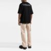 FW21 Estampado, cuello redondo, pantalones cortos, corte entallado, negro