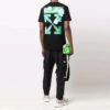 FW21 Estampado de flechas, letras, color liso, pantalones cortos, versión negra