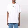 FW21 Estampado de flechas, pantalones cortos, corte holgado, blanco