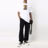 FW21 Estampado de letras Cuello redondo Pantalones Cortos Corte holgado Blanco