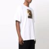 FW21 Estampado de letras Cuello redondo Pantalones Cortos Corte holgado Blanco