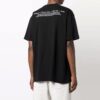 FW21 Estampado de letras Cuello redondo Pantalones Cortos Corte holgado Negro