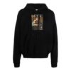 FW21 Estampado de letras, sudadera con cordón, versión negra