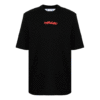 FW21 Estampado de logotipo con patrón de flechas, cuello redondo, pantalones cortos, versión estándar, negro