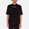 FW21 Estampado de logotipo con patrón de flechas, cuello redondo, pantalones cortos, versión estándar, negro