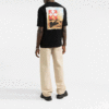 FW21 Estampado de logotipo con patrón de flechas, cuello redondo, pantalones cortos, versión estándar, negro