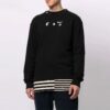 FW21 Estampado de logotipo, corte holgado, negro