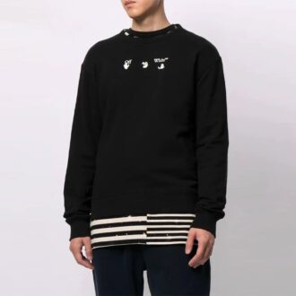 FW21 Estampado de logotipo, corte holgado, negro