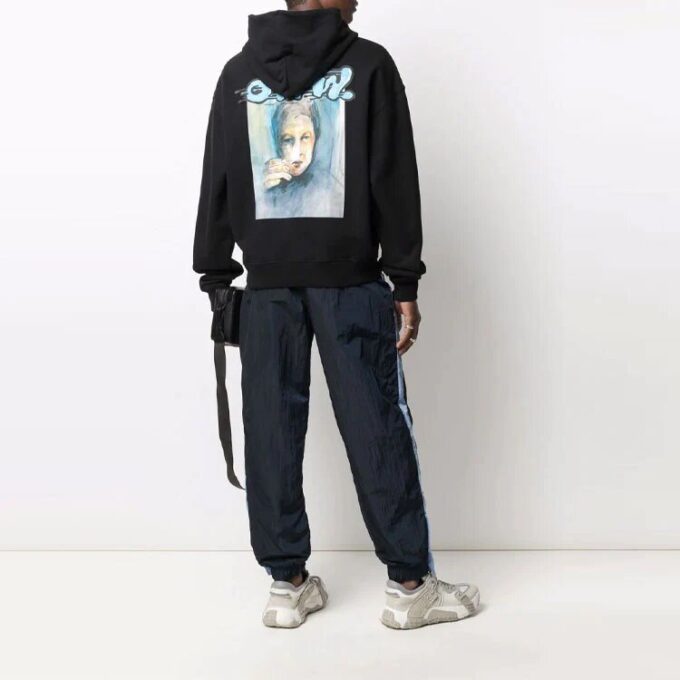 FW21 Estampado Liquid Mirko para hombre, negro