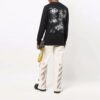 FW21 Estampado, manga larga, cuello redondo, versión negra