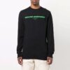 FW21 Estampado, manga larga, cuello redondo, versión negra