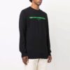 FW21 Estampado, manga larga, cuello redondo, versión negra