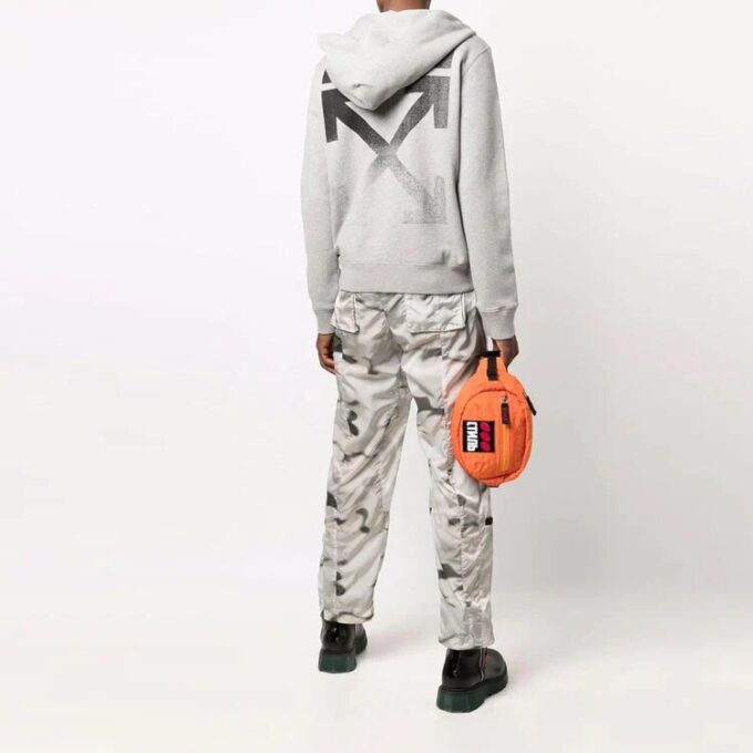 FW21 Jersey con logo estampado, cremallera, versión estándar, gris