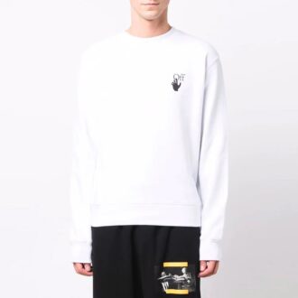 FW21 Jersey de algodón de cuello redondo, versión blanca