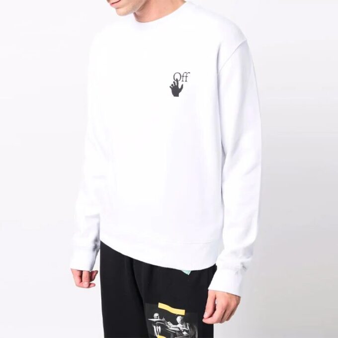 FW21 Jersey de algodón de cuello redondo, versión blanca