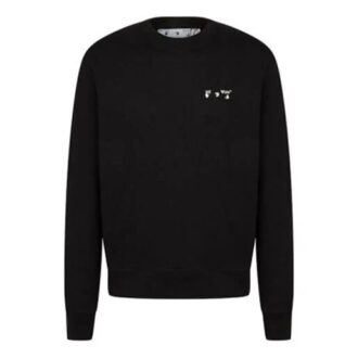 FW21 Logo Algodón Cuello Redondo Manga Larga Versión Negro