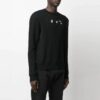 FW21 Logo Cuello redondo Manga larga Corte holgado Negro