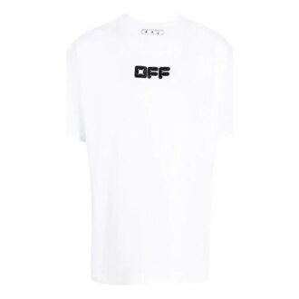 FW21 Logotipo en el pecho, pantalones cortos, corte holgado, blanco